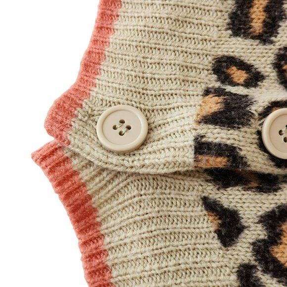 Sweater Animal Print Small Coral Brown - Picture 6 of 12